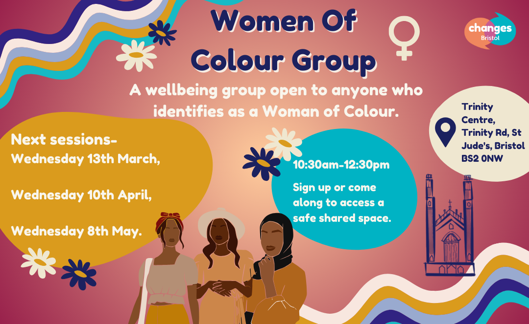 New in-person Women of Colour group starting 13th March, 10:30am – 12:30pm